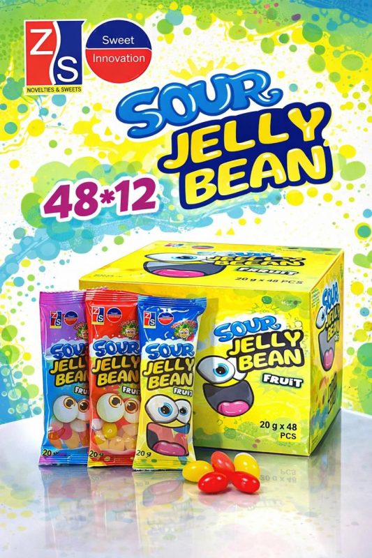 Sour Jelly Beans 20 grams per box by Extreme Sweets